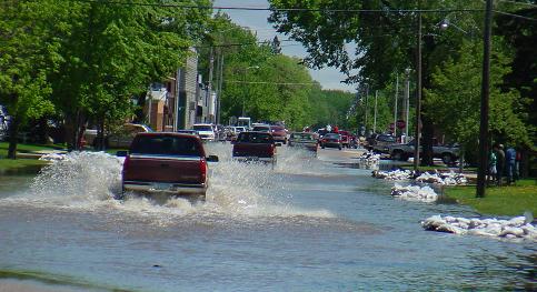 Flooded street